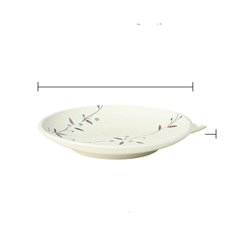 Japanese-style Tableware Plate Steak Plate Dinner Plate Flat Plate - Walfos® Kitchenware
