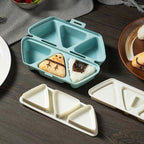 Japanese-style Triangle Six-in-one Grinding Tool Rice Ball Portable Outdoor Outing Sushi Bento Box Picnic Lunch Box - Walfos® Kitchenware