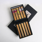 Japanese Bamboo Family Of Five Chopsticks Cutlery Set - Walfos® Kitchenware