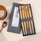 Japanese Bamboo Family Of Five Chopsticks Cutlery Set - Walfos® Kitchenware