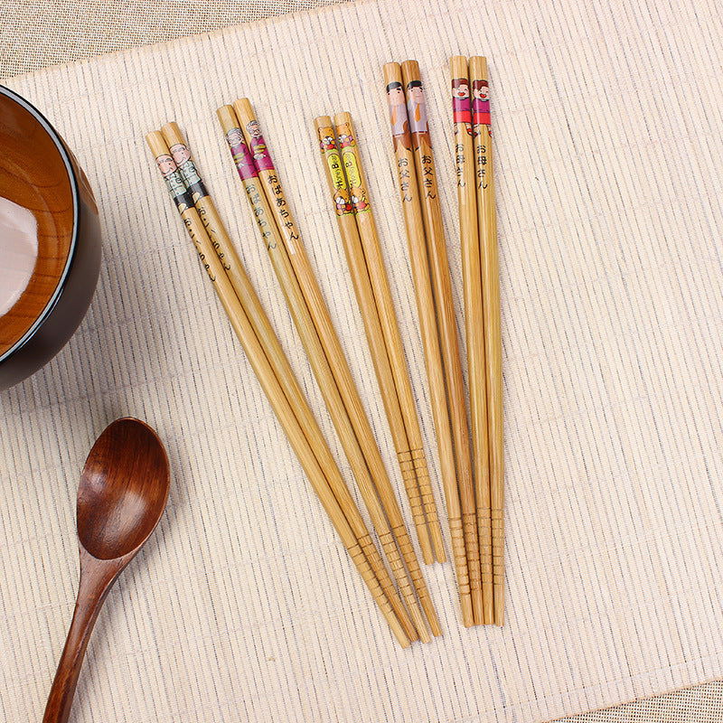 Japanese Bamboo Family Of Five Chopsticks Cutlery Set - Walfos® Kitchenware