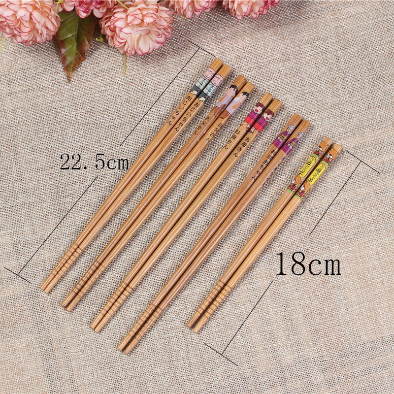 Japanese Bamboo Family Of Five Chopsticks Cutlery Set - Walfos® Kitchenware