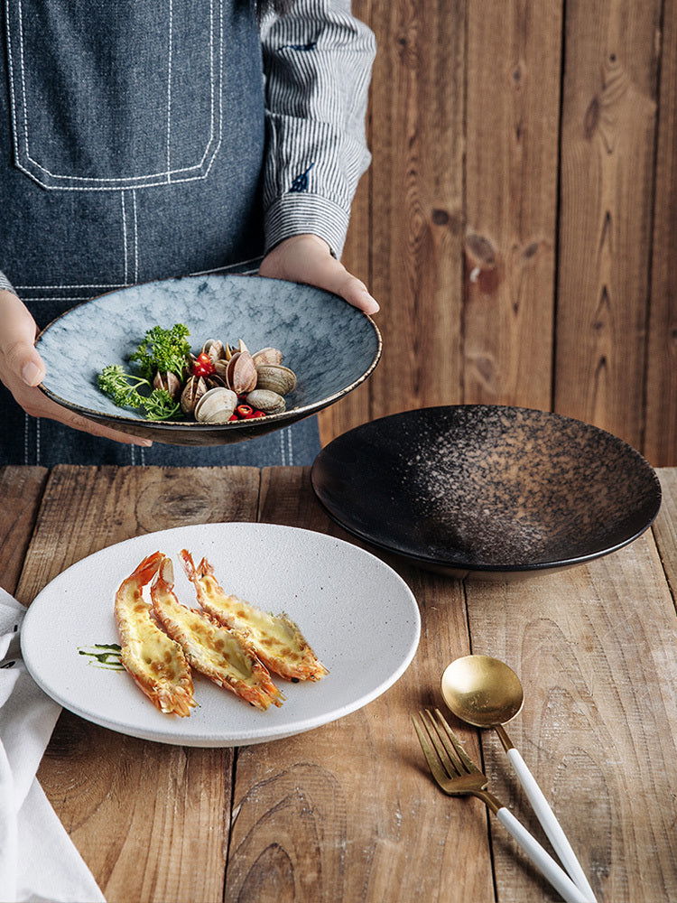 Japanese Ceramic Bamboo Hat Salad Bowl - Walfos® Kitchenware