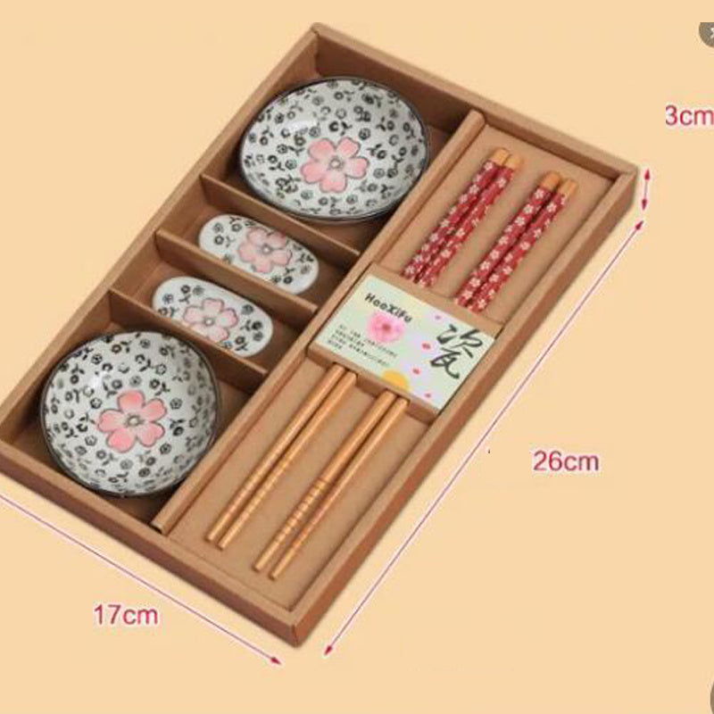 Japanese Ceramic Plate Chopsticks Tableware Set - Walfos® Kitchenware