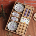 Japanese Ceramic Plate Chopsticks Tableware Set - Walfos® Kitchenware