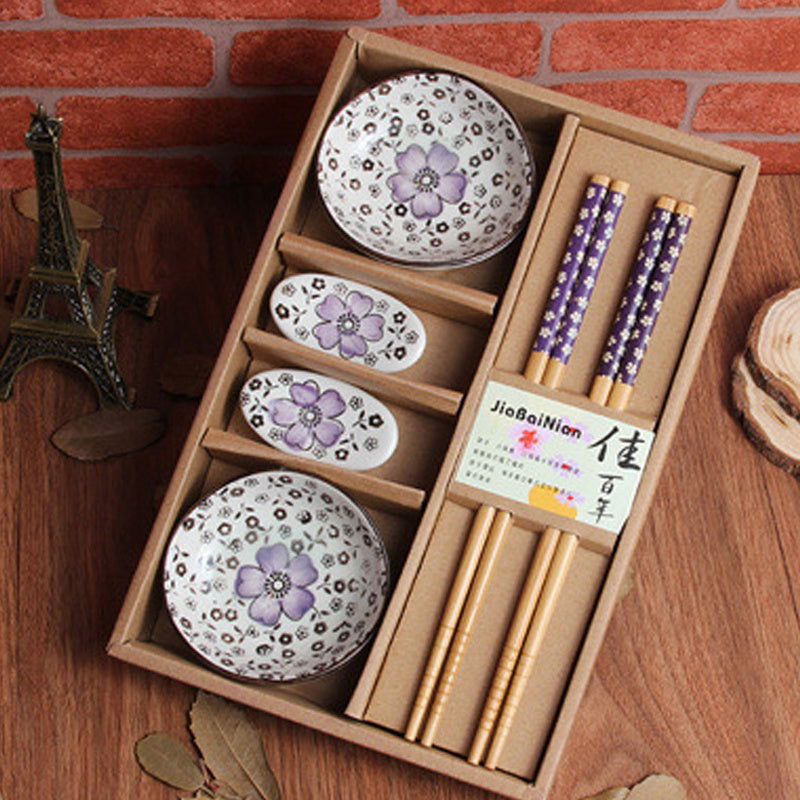 Japanese Ceramic Plate Chopsticks Tableware Set - Walfos® Kitchenware