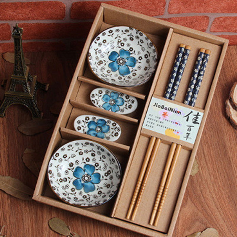 Japanese Ceramic Plate Chopsticks Tableware Set - Walfos® Kitchenware
