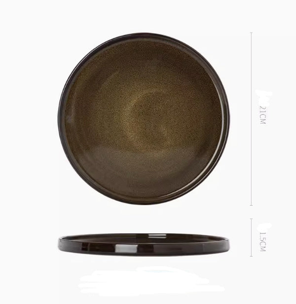 Japanese Ceramic Plate Household Pasta Steak Plate - Walfos® Kitchenware