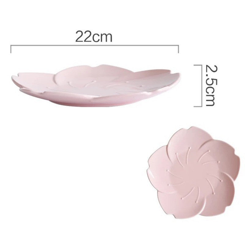 Japanese Ceramic Sakura Plate Creative Dinner Plate - Walfos® Kitchenware