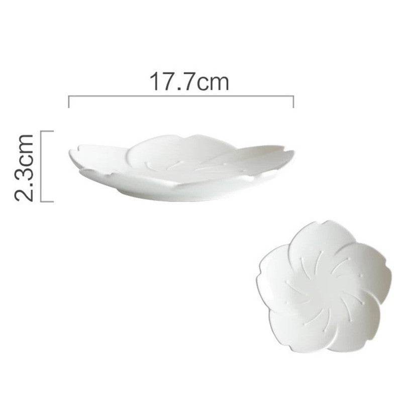 Japanese Ceramic Sakura Plate Creative Dinner Plate - Walfos® Kitchenware