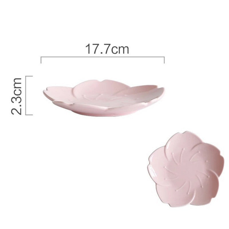 Japanese Ceramic Sakura Plate Creative Dinner Plate - Walfos® Kitchenware