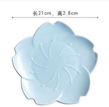 Japanese Ceramic Sakura Plate Creative Dinner Plate - Walfos® Kitchenware