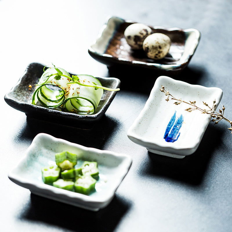Japanese Ceramic Sauce Seasoning Household Flat Plate - Walfos® Kitchenware