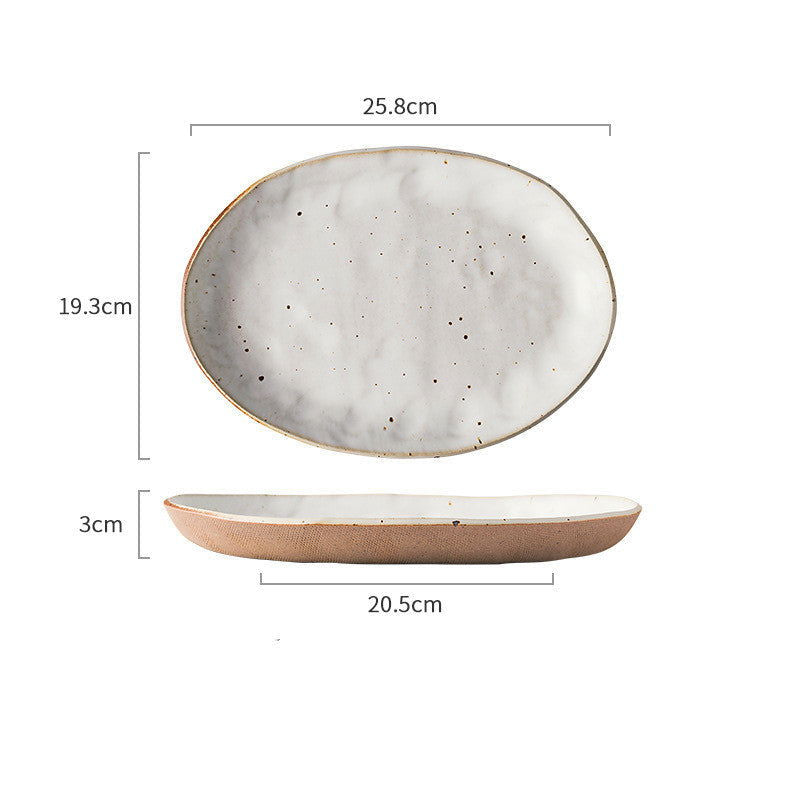 Japanese Ceramic Western Food Plate Fish Plate - Walfos® Kitchenware