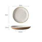 Japanese Ceramic Western Food Plate Fish Plate - Walfos® Kitchenware