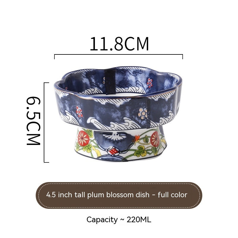 Japanese Creative Tall Bowl Ceramic Bowl Huaishi Cuisine - Walfos® Kitchenware