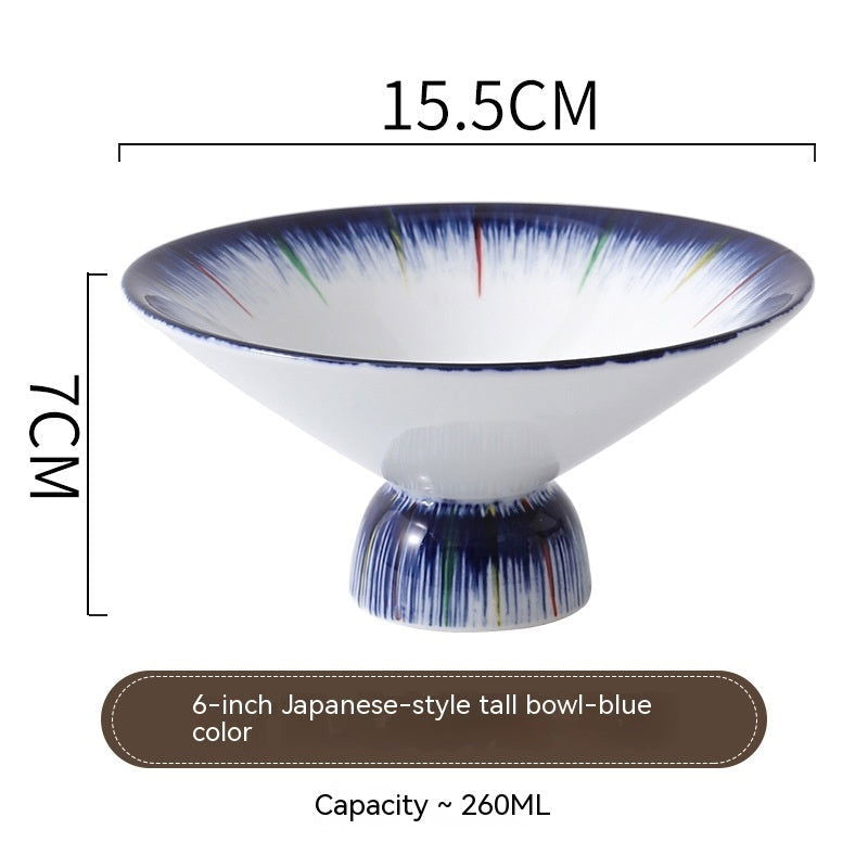 Japanese Creative Tall Bowl Ceramic Bowl Huaishi Cuisine - Walfos® Kitchenware