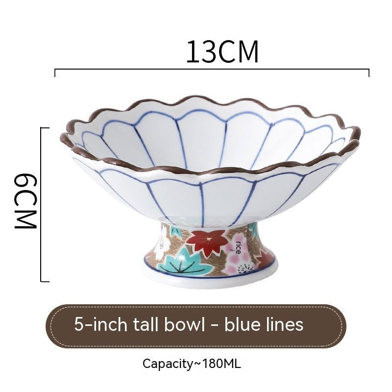 Japanese Creative Tall Bowl Ceramic Bowl Huaishi Cuisine - Walfos® Kitchenware