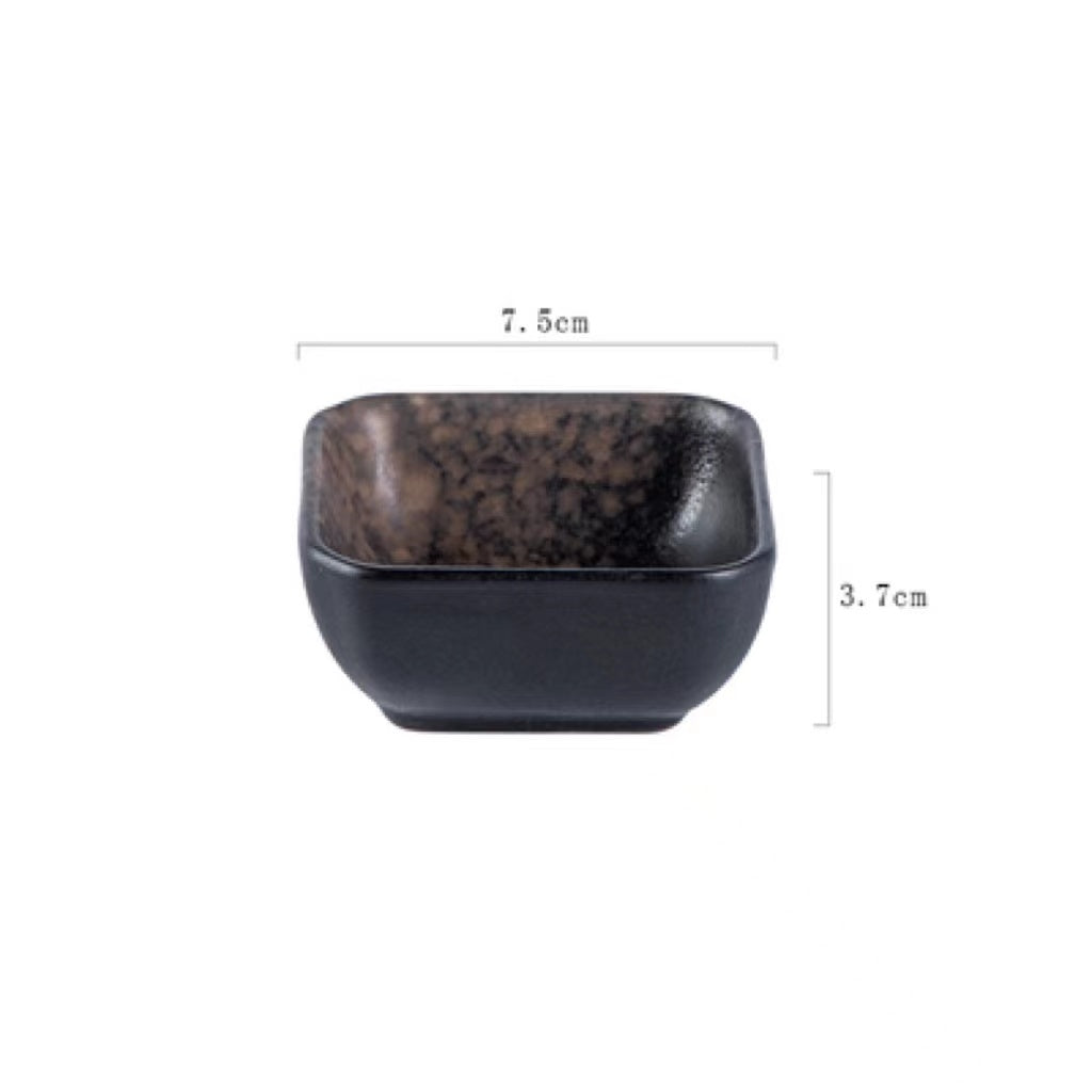 Japanese Dipping Dish Divided Ceramic Multi-style Flavor Dish Snack Dish - Walfos® Kitchenware