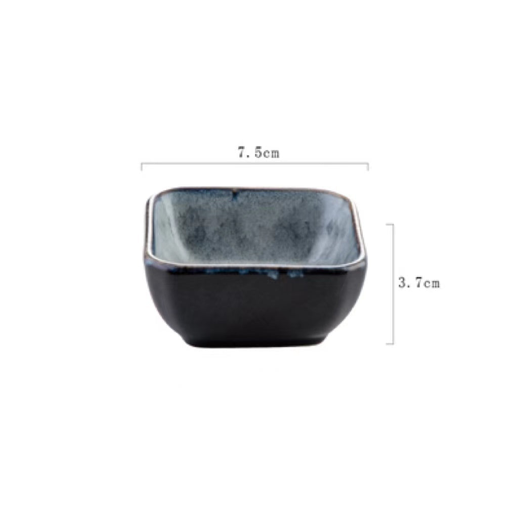 Japanese Dipping Dish Divided Ceramic Multi-style Flavor Dish Snack Dish - Walfos® Kitchenware