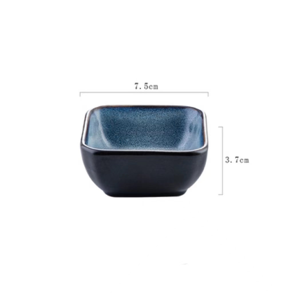 Japanese Dipping Dish Divided Ceramic Multi-style Flavor Dish Snack Dish - Walfos® Kitchenware
