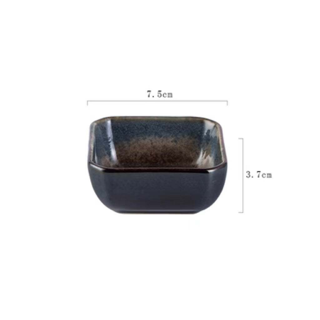 Japanese Dipping Dish Divided Ceramic Multi-style Flavor Dish Snack Dish - Walfos® Kitchenware