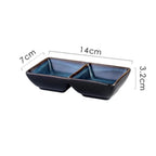 Japanese Dipping Dish Divided Ceramic Multi-style Flavor Dish Snack Dish - Walfos® Kitchenware