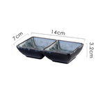 Japanese Dipping Dish Divided Ceramic Multi-style Flavor Dish Snack Dish - Walfos® Kitchenware