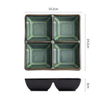 Japanese Dipping Dish Divided Ceramic Multi-style Flavor Dish Snack Dish - Walfos® Kitchenware