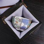 Japanese Enamel Color Silver Plated Tea Cup Ceramic Cup Master Cup Tea Cup Jianzhan Kung Fu Tea Set - Walfos® Kitchenware