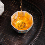 Japanese Enamel Color Silver Plated Tea Cup Ceramic Cup Master Cup Tea Cup Jianzhan Kung Fu Tea Set - Walfos® Kitchenware