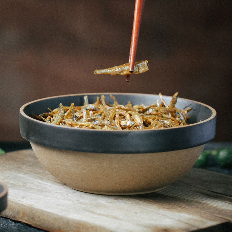 Japanese Fasting Japanese Style Retro Tableware Stoneware Rice Bowl Ramen Bowl - Walfos® Kitchenware