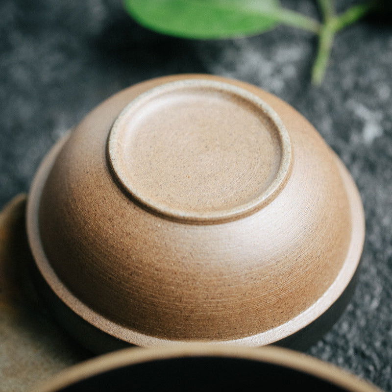 Japanese Fasting Japanese Style Retro Tableware Stoneware Rice Bowl Ramen Bowl - Walfos® Kitchenware