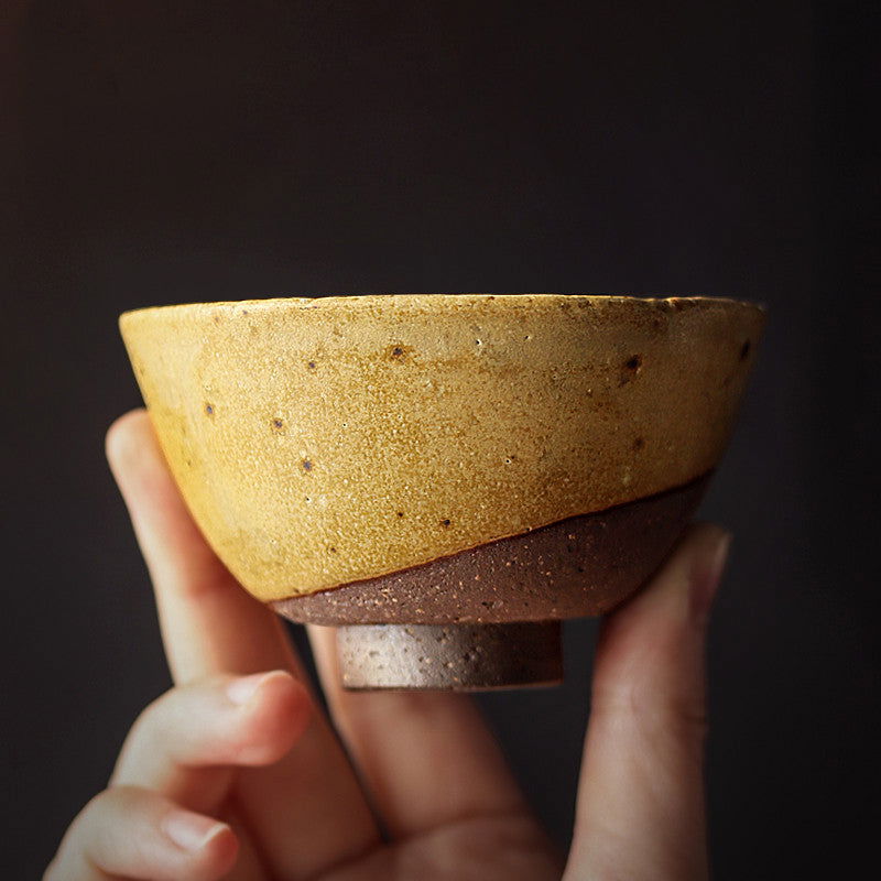 Japanese Handmade Vintage Stoneware Large Capacity Tea Cup - Walfos® Kitchenware