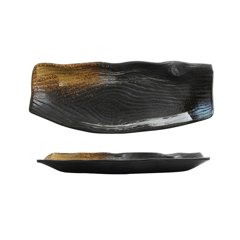 Japanese Large Long Plate Plate Long Plate Ceramic Sushi Sashimi Plate Restaurant Restaurant Table - Walfos® Kitchenware
