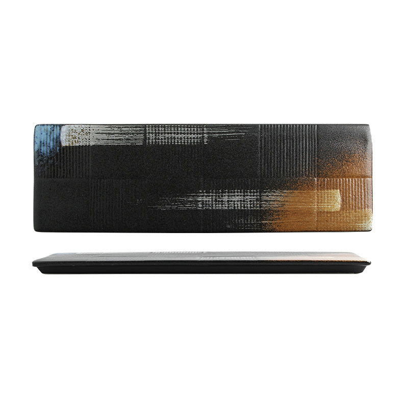 Japanese Large Long Plate Plate Long Plate Ceramic Sushi Sashimi Plate Restaurant Restaurant Table - Walfos® Kitchenware