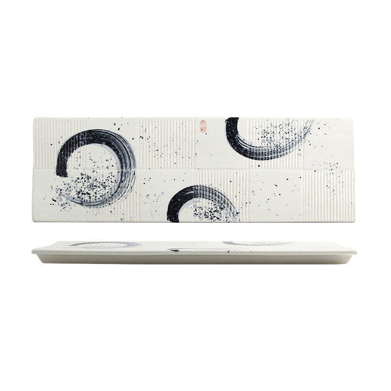 Japanese Large Long Plate Plate Long Plate Ceramic Sushi Sashimi Plate Restaurant Restaurant Table - Walfos® Kitchenware