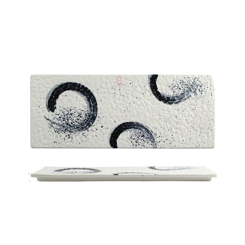 Japanese Large Long Plate Plate Long Plate Ceramic Sushi Sashimi Plate Restaurant Restaurant Table - Walfos® Kitchenware