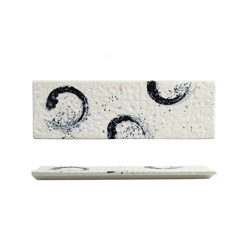 Japanese Large Long Plate Plate Long Plate Ceramic Sushi Sashimi Plate Restaurant Restaurant Table - Walfos® Kitchenware