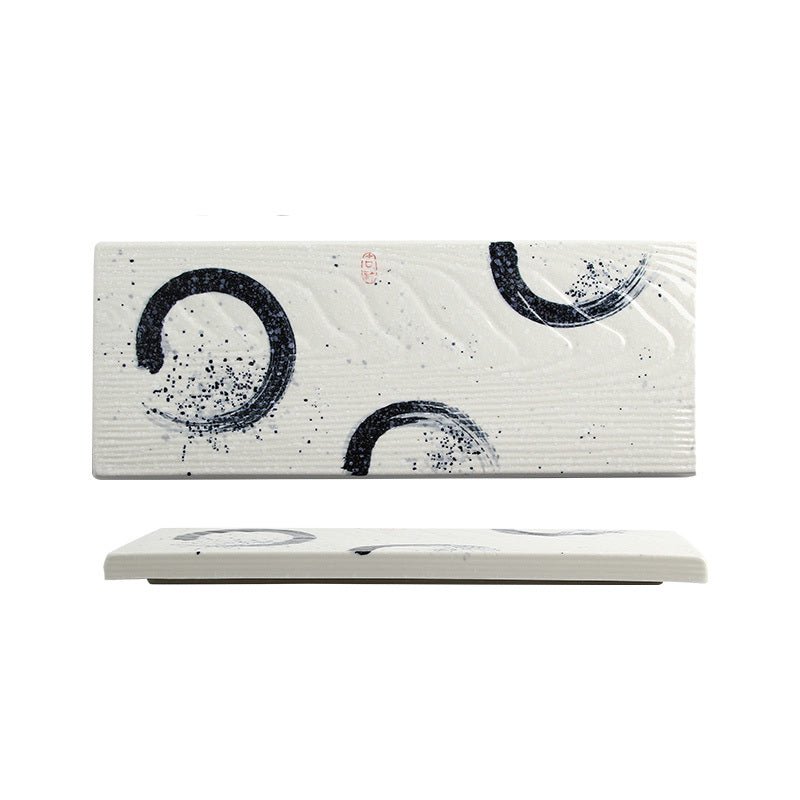 Japanese Large Long Plate Plate Long Plate Ceramic Sushi Sashimi Plate Restaurant Restaurant Table - Walfos® Kitchenware
