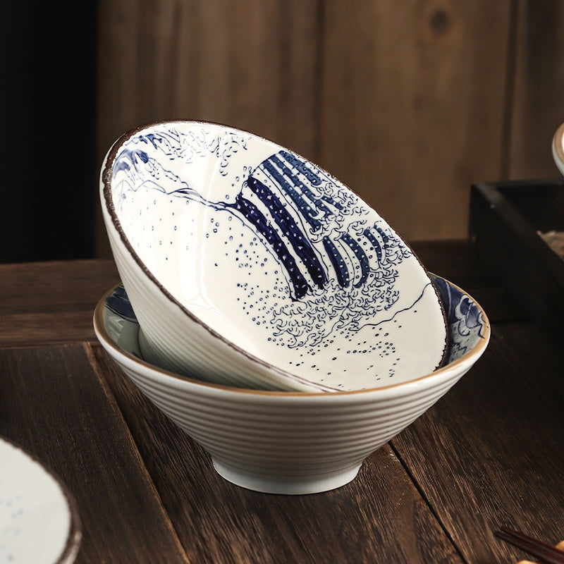 Japanese Large Ramen Ceramic Hat Bowl - Walfos® Kitchenware