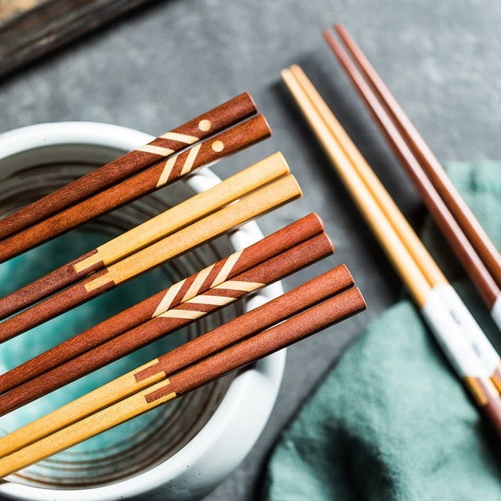Japanese Mortise Style Chopsticks Gift Wooden Bowl Chopsticks Simple Rice Bowl Chopsticks - Walfos® Kitchenware