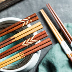Japanese Mortise Style Chopsticks Gift Wooden Bowl Chopsticks Simple Rice Bowl Chopsticks - Walfos® Kitchenware