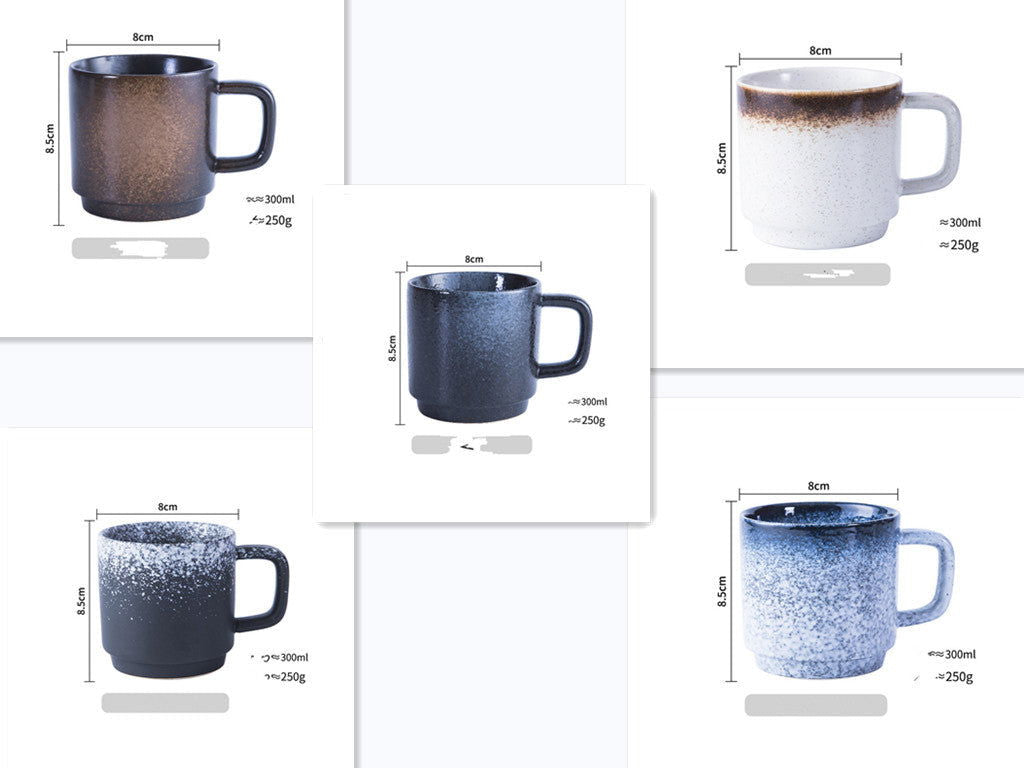 Japanese Mug Ceramic Cup Water Cup Coffee Cup Handle Cup Drinking Cup Household Milk Cup Juice Cup Tea Cup - Walfos® Kitchenware