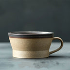 Japanese Rough Pottery Coffee Cup Handmade Creative Lovers Tea Cup Retro Personality Breakfast Milk Cup Art Mug - Walfos® Kitchenware
