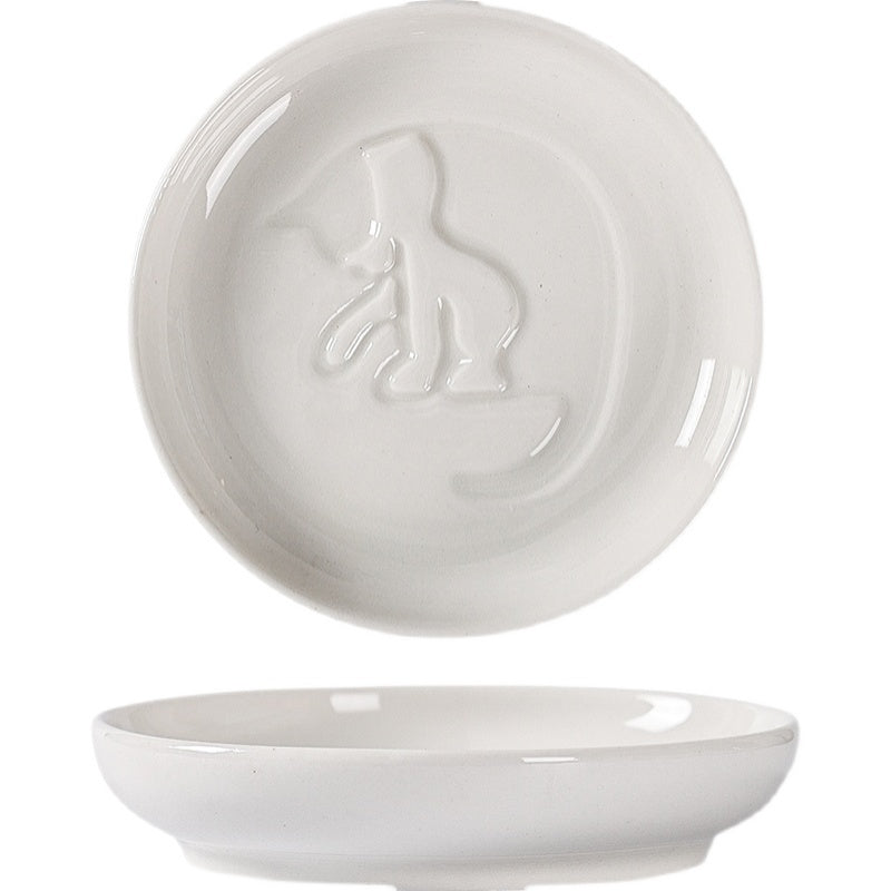 Japanese Round Creative Ceramic Soy Sauce Dish - Walfos® Kitchenware