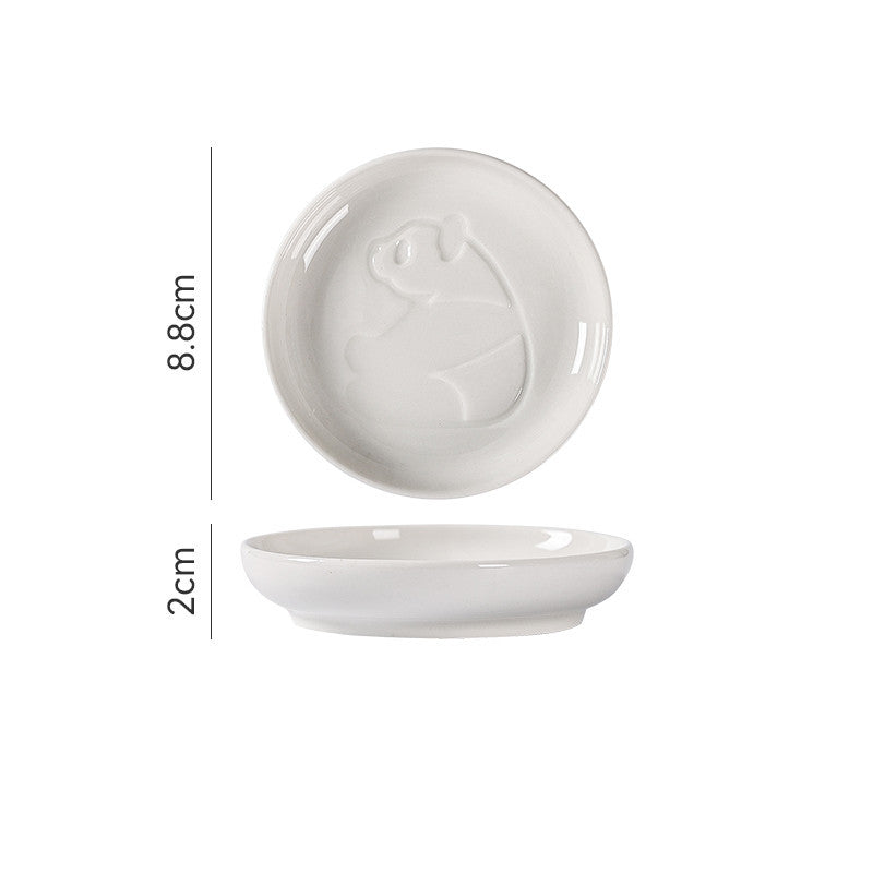 Japanese Round Creative Ceramic Soy Sauce Dish - Walfos® Kitchenware