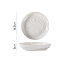 Japanese Round Creative Ceramic Soy Sauce Dish - Walfos® Kitchenware