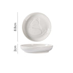 Japanese Round Creative Ceramic Soy Sauce Dish - Walfos® Kitchenware