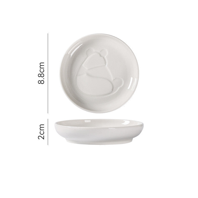 Japanese Round Creative Ceramic Soy Sauce Dish - Walfos® Kitchenware